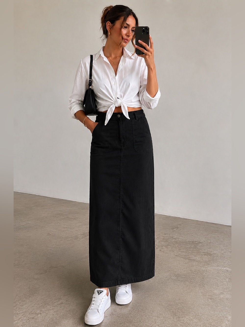 Anthropologie Maeve Black Maxi Skirt Size 1X – EUC
